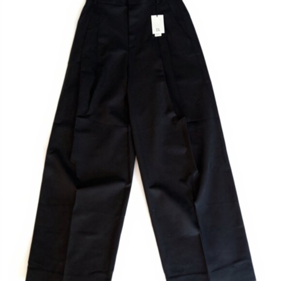 Banana Republic Siena Wool Wide-Leg Pant | Black | Size 6 - Picture 1 of 4
